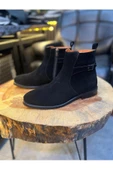 Luizpauloshoes 9707 SİYAH SÜET ERKEK DERİ BOT & BOOTİE - 4
