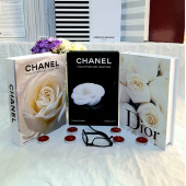 Chanel & Dior Set, Openable Decorative Book Box, Fashion Fake Books, Home Decor, Set of Three - 1