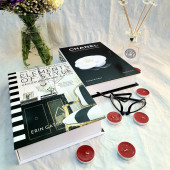 Chanel & Elements, Openable Decorative Book Box, Fashion Fake Books, Home Decor, Set of Two - 2