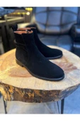 Luizpauloshoes 9707 SİYAH SÜET ERKEK DERİ BOT & BOOTİE - 1