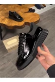 Luizpauloshoes LUİZ PAULO 1051 SİYAH RUGAN HAKİKİ DERİ ERKEK SNEAKERS - 1