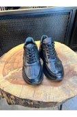 Luizpauloshoes 1075 PİRAMİT TABAN SİYAH DERİ SNEAKERS - 3