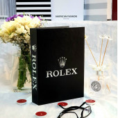 Rolex, Openable Decorative Book Box, Fashion Fake Books, Home Decor, Black & Silver - 1