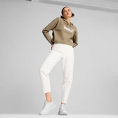 Puma Ess Cropped Logo Kadın Bej Kapüşonlu Sweatshirt 58686967 - 2