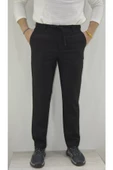 MAZSAY Erkek Gofre Licralı Jogger Pantolon Siyah - 1