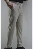 MAZSAY Erkek Gofre Licralı Jogger Pantolon Bej - 3