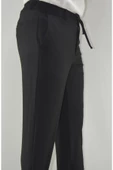 MAZSAY Erkek Gofre Licralı Jogger Pantolon Siyah - 4