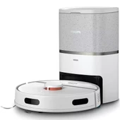 Philips HomeRun 3000 Serisi Aqua XU3110/02 Çöp İstasyonlu Beyaz Akıllı Robot Süpürge thumbnail 1