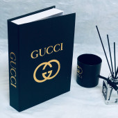 GUCCI OPENABLE DECORATIVE BOOK BOX BLACK & GOLD - 1