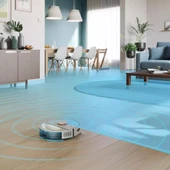 Philips HomeRun 3000 Serisi Aqua XU3110/02 Çöp İstasyonlu Beyaz Akıllı Robot Süpürge - 4