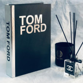 TOM FORD OPENABLE DECORATIVE BOOK BOX BLACK & SILVER - 1