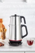 HOMEND Royaltea 1708H Paslanmaz Çelik Konuşan Çay Makinesi Inox-Siyah 1800 W - 1