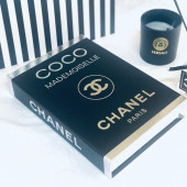 CHANEL CLASSIC OPENABLE DECORATIVE BOOK BOX BLACK & SILVER - 2