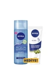 NIVEA AQUA YÜZ YIKAMA JELİ 200ML+EL KREMİ ZEYTİNLİ 75ML-2Lİ SET - 1