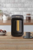HOMEND Pottoman 1862h 5 Fincan Kapasiteli Bol Köpüklü Türk Kahve Makinesi, Antrasit Gold - 1