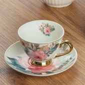 Porsima 101760 Birdy Gold Yaldızlı Desenli Fincan Takımı Porselen Türk Kahvesi 6 Kişilik 12 Parça - 3