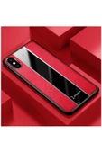 Apple Iphone X Uyumlu Kılıf Premium Deri Kılıf Kırmızı - 1