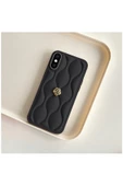 Apple iPhone X Uyumlu Kılıf Zebana Camellia Deri Kılıf Siyah thumbnail 2