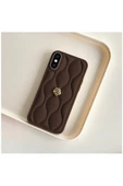 Apple iPhone XS Uyumlu Kılıf Zebana Camellia Deri Kılıf Kahverengi thumbnail 2