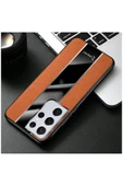 Samsung Galaxy S23 Ultra Uyumlu Kılıf Premium Deri Kılıf Turuncu thumbnail 10