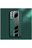 Samsung Galaxy S21 Fe 5g Uyumlu Kılıf Premium Deri Kılıf Yeşil thumbnail 2