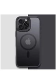 Apple iPhone 14 Pro Max Uyumlu Kılıf Zebana Fros Silikon Kılıf (Kablosuz Şarj Destekli) Gri - 8