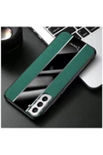 Samsung Galaxy S21 Fe 5g Uyumlu Kılıf Premium Deri Kılıf Yeşil thumbnail 4