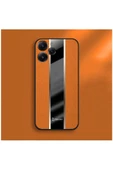 Xiaomi Redmi 12 Uyumlu Kılıf Zebana Premium Deri Kılıf Turuncu thumbnail 2