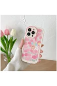 Apple iPhone 14 Pro Max Uyumlu Kılıf Zebana May Flowers Silikon Kılıf Pembe thumbnail 1