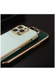 Apple Iphone 13 Pro Max Uyumlu Kılıf Golden Silikon Kılıf Kırmızı - 3