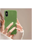 Apple iPhone X Uyumlu Kılıf Zebana Woven Silikon Kılıf Lila thumbnail 9