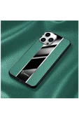 Apple Iphone 12 Pro Uyumlu Kılıf Premium Deri Kılıf Yeşil thumbnail 3