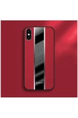 Apple Iphone X Uyumlu Kılıf Premium Deri Kılıf Kırmızı - 4