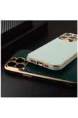 Apple Iphone 13 Pro Max Uyumlu Kılıf Golden Silikon Kılıf Kırmızı - 4