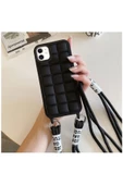 Apple iPhone 11 Uyumlu Kılıf Zebana Boyun Askılı Rope Silikon Kılıf Açık Mavi - 7