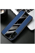 Samsung Galaxy S20 Fe Uyumlu Kılıf Premium Deri Kılıf Mavi thumbnail 2
