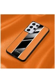 Samsung Galaxy S23 Ultra Uyumlu Kılıf Premium Deri Kılıf Turuncu thumbnail 3