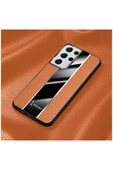 Samsung Galaxy S23 Ultra Uyumlu Kılıf Premium Deri Kılıf Turuncu thumbnail 11