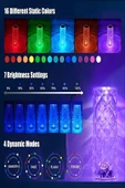 Kristal Şarjlı RGB Masa ve Gece Lambası – Kumandalı, Ayarlanabilir Işık, Dekoratif Lamba - 4