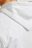 Jack Jones Erkek Beyaz Kapüşonlu Sweatshirt Regular Fit Kanguru Cepli Yumuşak Dokulu12262421 - 5