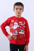 ÇOCUK YILBAŞI SWEAT NOEL BABA VE KAR TANESİ BASKILI RİBANALI E29 thumbnail 6