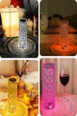 Kristal Şarjlı RGB Masa ve Gece Lambası – Kumandalı, Ayarlanabilir Işık, Dekoratif Lamba - 3