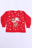 ÇOCUK YILBAŞI SWEAT NOEL BABA VE KAR TANESİ BASKILI RİBANALI E29 HCM00346 - 1