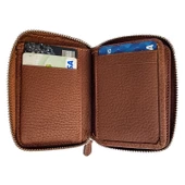 Rich Smith Mini Fermuarlı Cüzdan Hakiki Gerçek Deri 10607 Taba (Mat) thumbnail 3