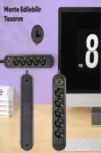 Akım Korumalı 5 'li Grup Priz 3 USB Çıkış 1.5 Metre Kablolu Uzatma Kablosu Isıya Dayanaklı Anahtarlı - 3