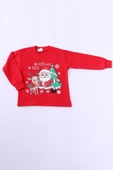 ÇOCUK YILBAŞI SWEAT NOEL BABA VE KAR TANESİ BASKILI RİBANALI E29 HCM00346 - 5