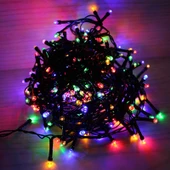 NOEL IŞIĞI 4 METRE PİRİNÇ LED IŞIK RENKLİ LED IŞIK YILBAŞI AĞACI IŞIĞI MODLU 220 V DEKOR LED IŞIK thumbnail 1