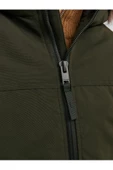 Jack Jones Erkek Yeşil Kapüşonlu Outdoor Parka 12235858 - 6