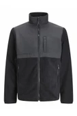 Jack Jones Erkek Siyah Hafif Outdoor Mont Yüksek Yaka ve Gizli Fermuar Detaylı 12235864 - 1