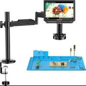 TOMLOV TM4K-AF Esnek Kol HDMI Mikro Lehimleme Mikroskobu 4K - 8 Inc - 1